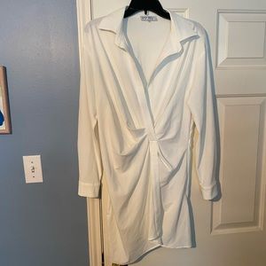 White Long Sleeve Cocktail Dress